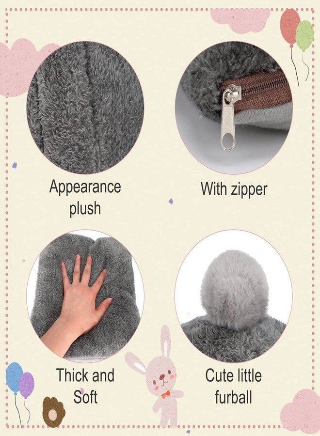 YUEPET Large Rabbit Cave Bed Bunny Warm Tent House Small Animal Triangle Hideout for Rabbit Bunny Guinea Pig Ferret (Dark Grey) - Image 3