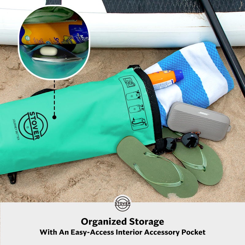 STOVER 5/10/25/30/40/55L Waterproof Dry Bag, Small Lightweight Roll Top Dry Bag Backpack w/Waterproof Phone Case, Kayaking, Travel, Hiking, Fishing, Tubing, Camping, the Beach, Men/Women (Teal) - Image 5