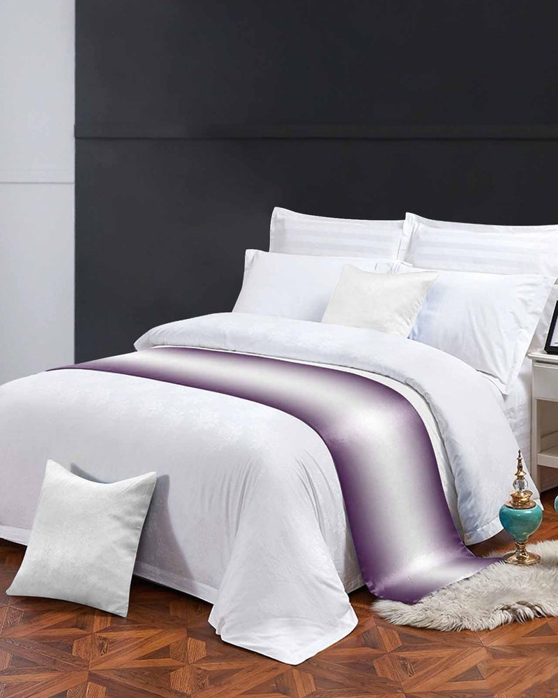 Purple White Gradient Bed Runner For King Size Bed 94x20 Inch Decorative Throw - Image 4