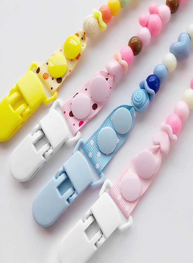 Langmeil 100piece 20mmRibbon Pacifier Plastic Suspender Clips for DIY Teething Toys Baby Blankets Dummy Bib Leash Binky Paci, White - Image 2