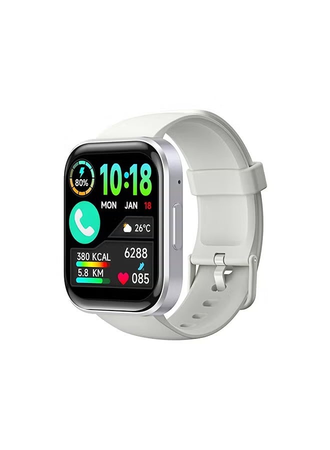 أوكيتل ساعة BT103 الذكية - شاشة TFT مقاس 1.91 بوصة، مقاومة للماء بمعيار IP68، متتبع للياقة البدنية والصحة، متوافقة مع نظامي Android وiOS، لون أبيض - Image 1