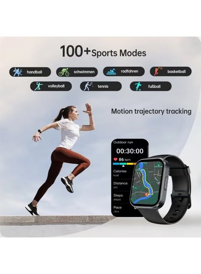 أوكيتل ساعة BT103 الذكية - شاشة TFT مقاس 1.91 بوصة، مقاومة للماء بمعيار IP68، متتبع للياقة البدنية والصحة، متوافقة مع نظامي Android وiOS، لون أبيض - Image 2