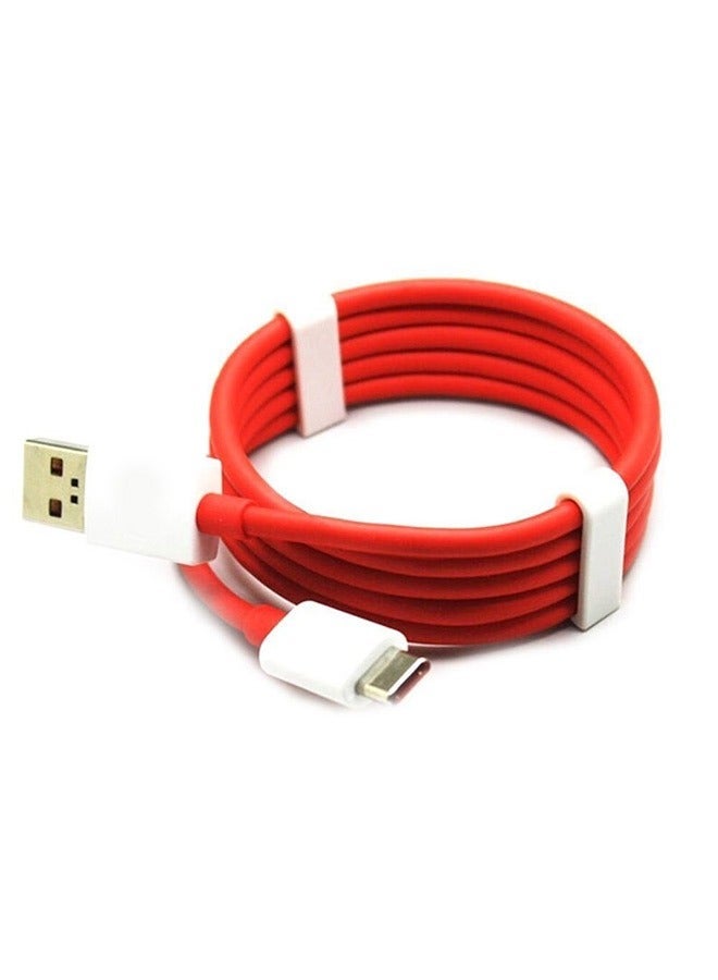 تايجر Durable 1 Meter USB to Type-C Charging & Data Transfer Cable – Fast Sync, Compatible with Smartphones, Tablets & Devices – Flexible Red Cable with Tangle-Free Design and High-Speed Charging Support - Image 2