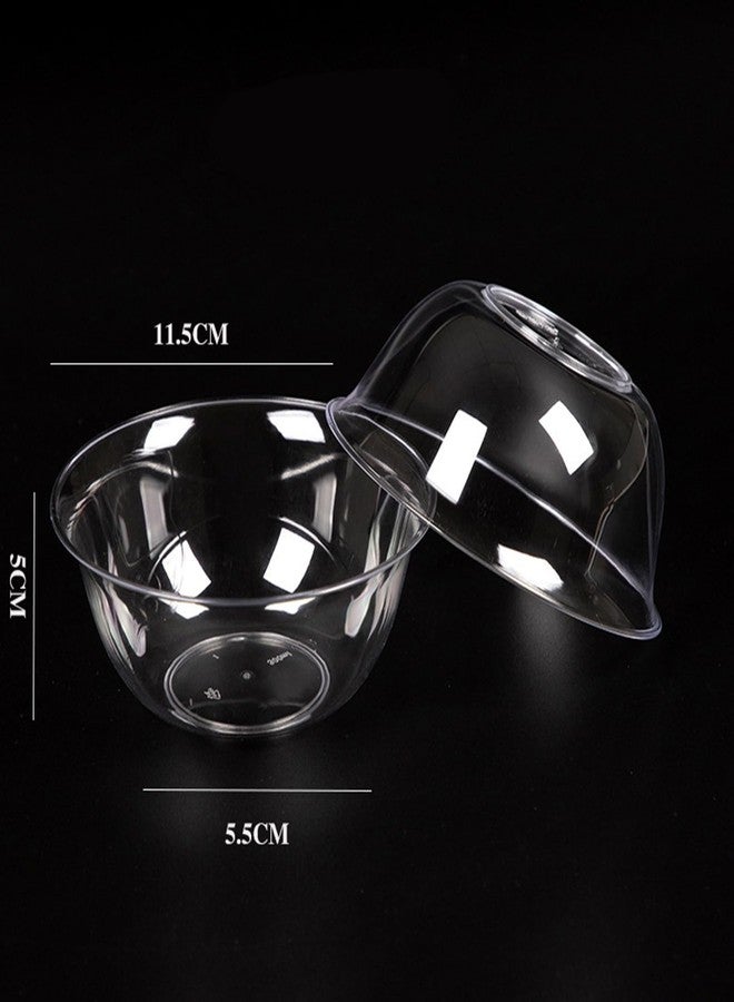 SADYFON 10.1 oz (300ml) Clear Hard Disposable Plastic Food Bowls, Ice Cream Dessert Bowls for Parties Serving, 50 Count - Image 5