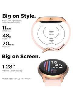 iTouch New Sport 4 Series Smartwatch Rosegold Case Blush Pink Silicone Strap  - Image 2