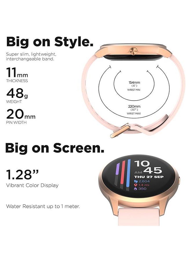 iTouch New Sport 4 Series Smartwatch Rosegold Case Blush Pink Silicone Strap  - Image 2