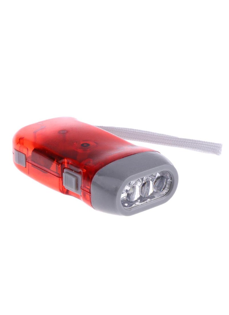 AROAQ - 3 Led Hand Pressing Dynamo Crank Power Wind Up Flashlight Torch Light Hand Press Crank Camping Lamp Light For Outdoor Home - Image 1