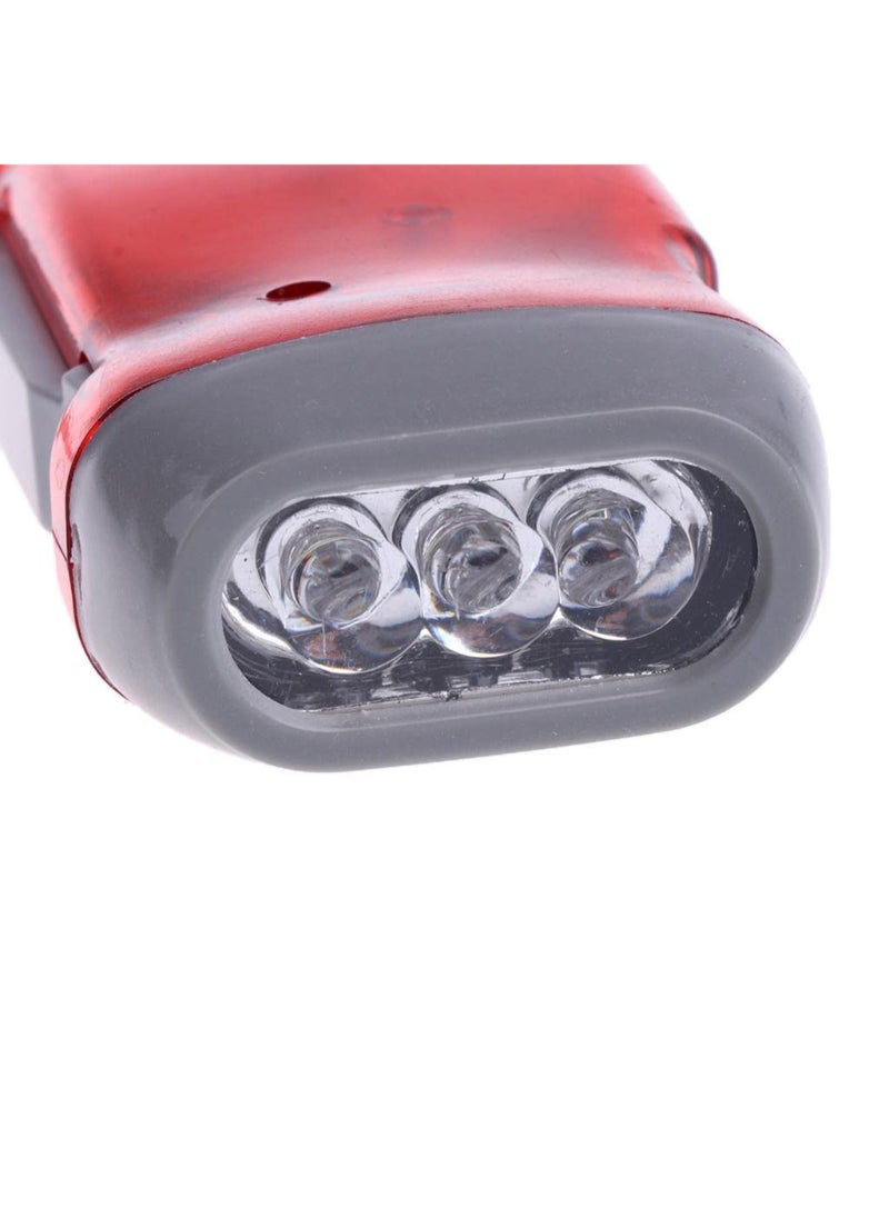 AROAQ - 3 Led Hand Pressing Dynamo Crank Power Wind Up Flashlight Torch Light Hand Press Crank Camping Lamp Light For Outdoor Home - Image 1