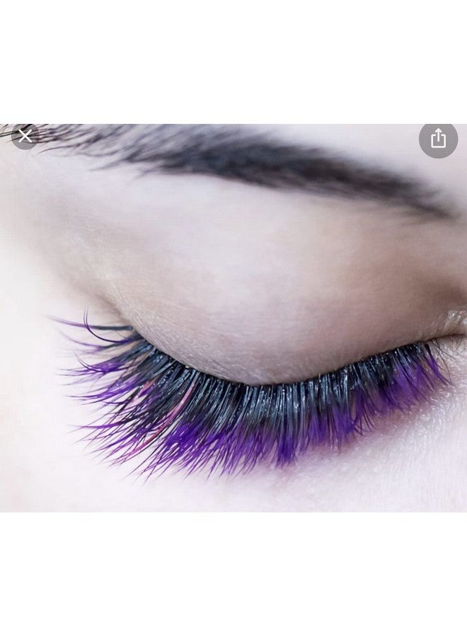 Alluring Synthetic Mink Lashes Reusable Strip False Eyelashes Cateye, Fun Colored Lashes Purple Tips - Image 3