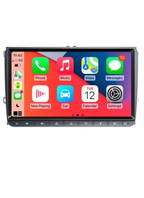 شاشة أندرويد لـ VW Volkswagen Passat Tiguan Golf Polo Octavia Skoda Touran 4GB RAM دعم Apple Carplay Android Auto Wireless SIM Card DSP AHD Camera Included Bluetooth