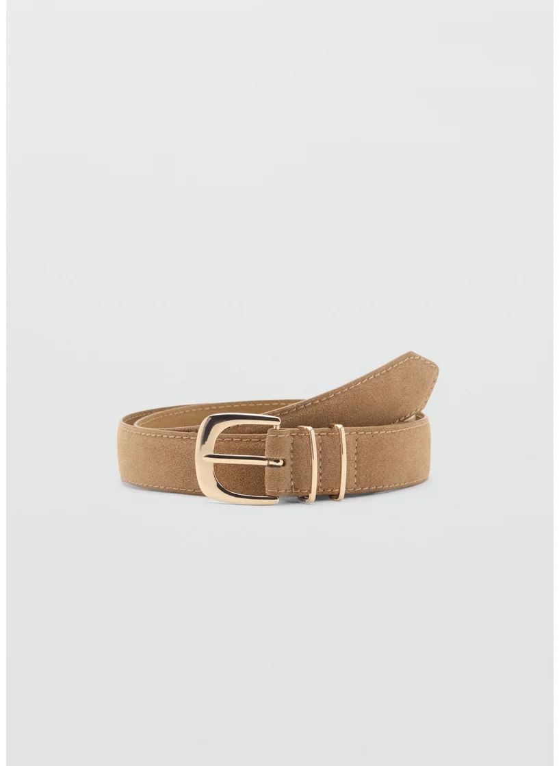 MANGO Suede Belt