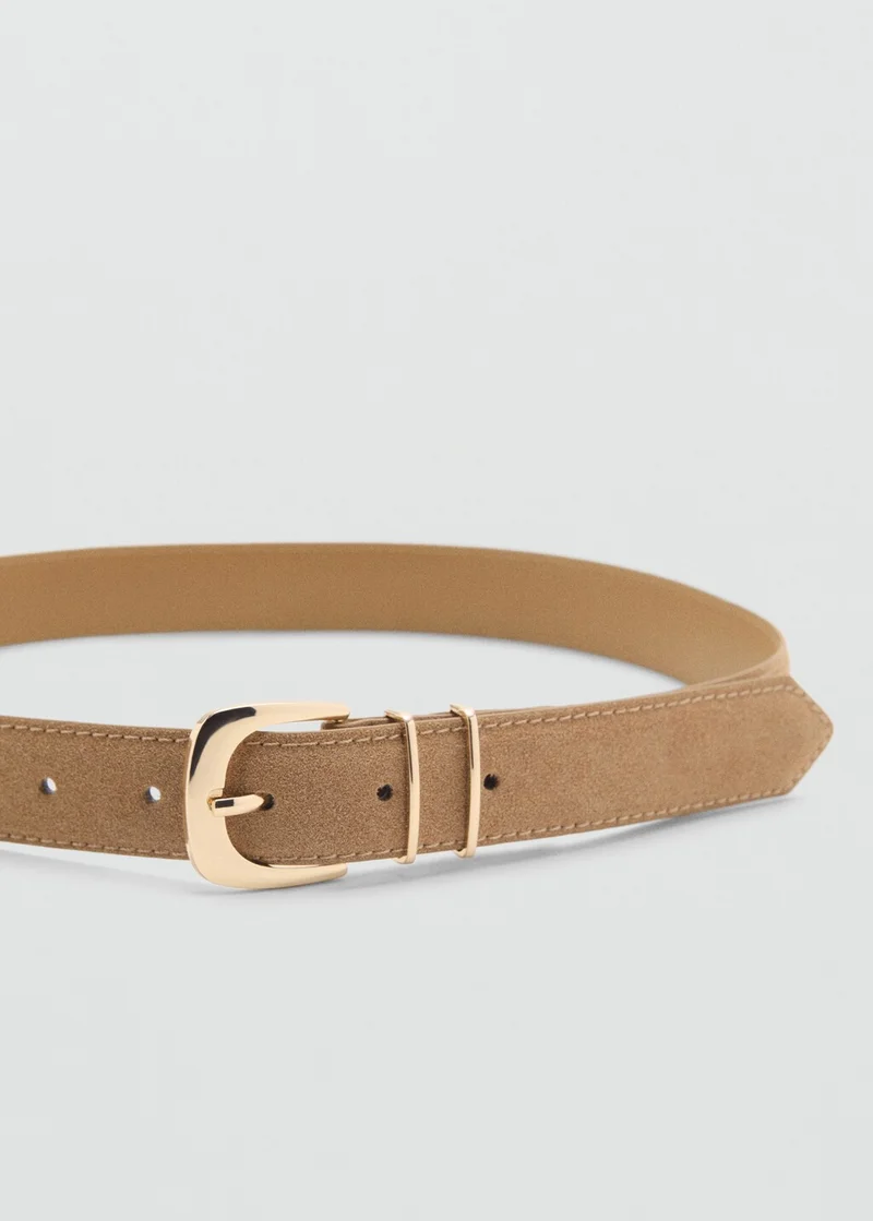 MANGO Suede Belt