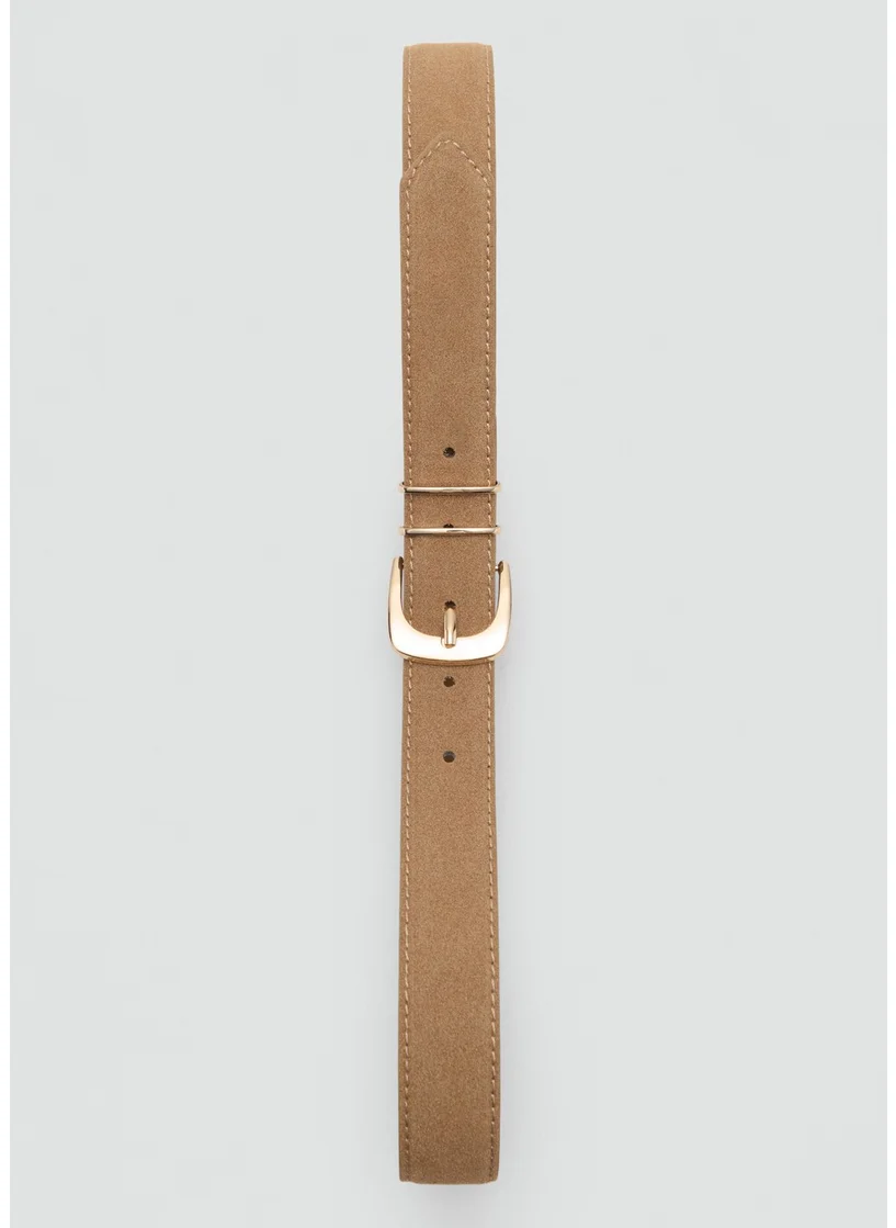 MANGO Suede Belt