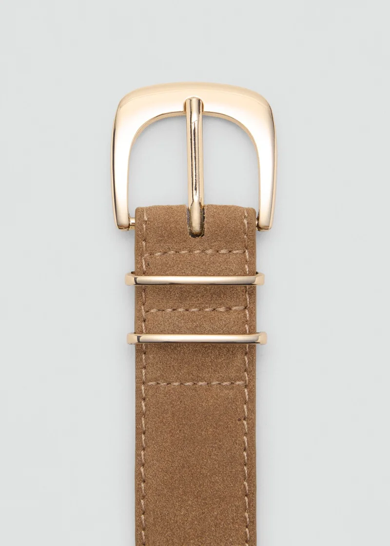 MANGO Suede Belt