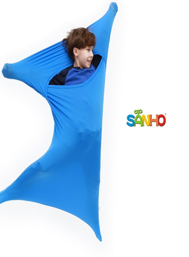 SANHO Premium Sensory Sock, Updated Version, Medium, 50" L x 24" W, Good for height:46"- 54" Blue - Image 1