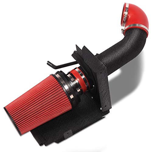 MOOSUN مووسون أنبوب سحب هواء بارد أسود 4 بوصة + درع حراري لسيارات 1999-2006 GMC/Chevy V8 4.8L/5.3L/6.0L سيلفرادو 1500/2500/3500 أحمر - Image 1