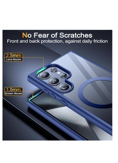 Generic Magnetic Case for Samsung Galaxy S24 Ultra Case [Compatible with MagSafe] [Shockproof Military Grade], Transparent Back Slim Bumper Cover Phone Case Samsung S24 Ultra (blue)  - Image 5