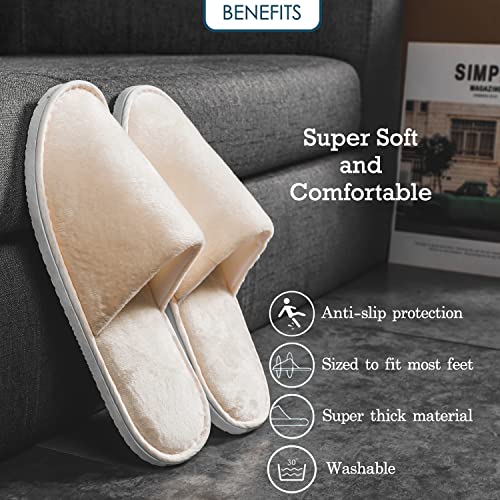 OSTADARRA 6 Pairs Spa Slippers, Non Slip Disposable Slippers For Guest, Washable Reusable, Which Can Be Used As Women Men, House, Indoor, Bathroom, Bedroom, Hotel, Bride Slippers (2 sizes) - Image 5