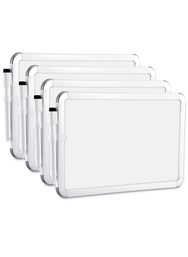 شير 4 قطع من السبورة القابلة للمسح الجاف، لوحة صغيرة قابلة للمسح الجاف مقاس 7 × 11 بوصة للأطفال، لوحة حائط للطلاب مع قلم تحديد قابل للمسح الجاف باللون الأسود، لوحة صغيرة للمكتب (أسود) - Image 1