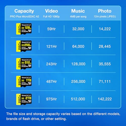 TEAMGROUP A2 Pro Plus Card 512GB Micro SDXC UHS-I U3 A2 V30, Read/Write up to 160/110 MB/s for Nintendo-Switch, Steam Deck, Tablets, Smartphones with Adapter TPPMSDX512GIA2V3003 - Image 3