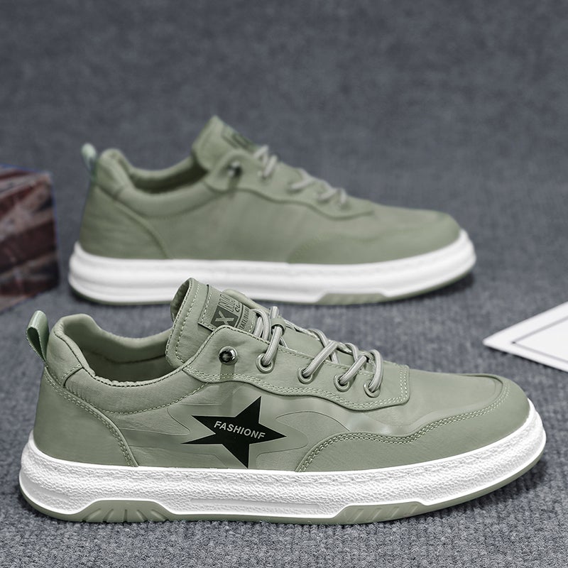 Men'S Shoes Summer Breathable Ice Silk Cloth Shoes Work Sneakers Slip-On Casual Cloth Shoes - Image 1