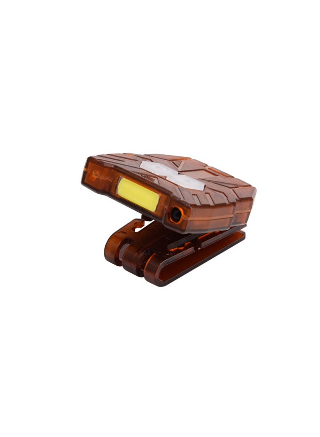Generic Ink Outdoor Fishing Induction Headlight Led Fishing Lamp Charging Clip Cap Lamp Head Lamp-Color:Transparent Brown  - Image 2