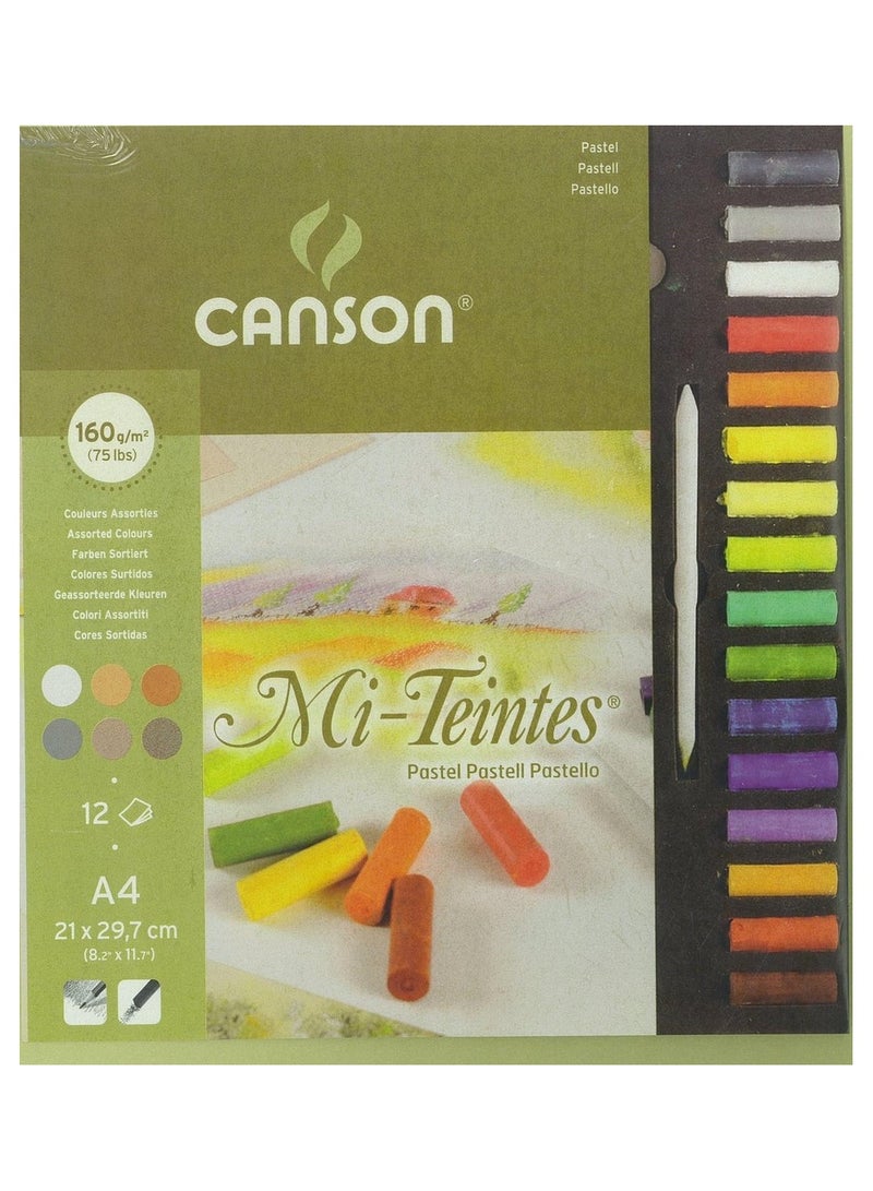 كانسون اسكتش كانسون باستيل + 16 صابع باستيل + قلم تسيح