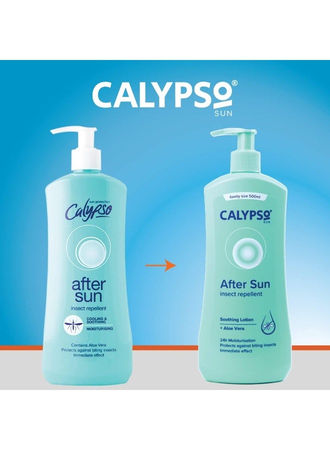 Calypso After Sun With Insect Repellent Moisturising Lotion 500 ml, Blue - Image 3