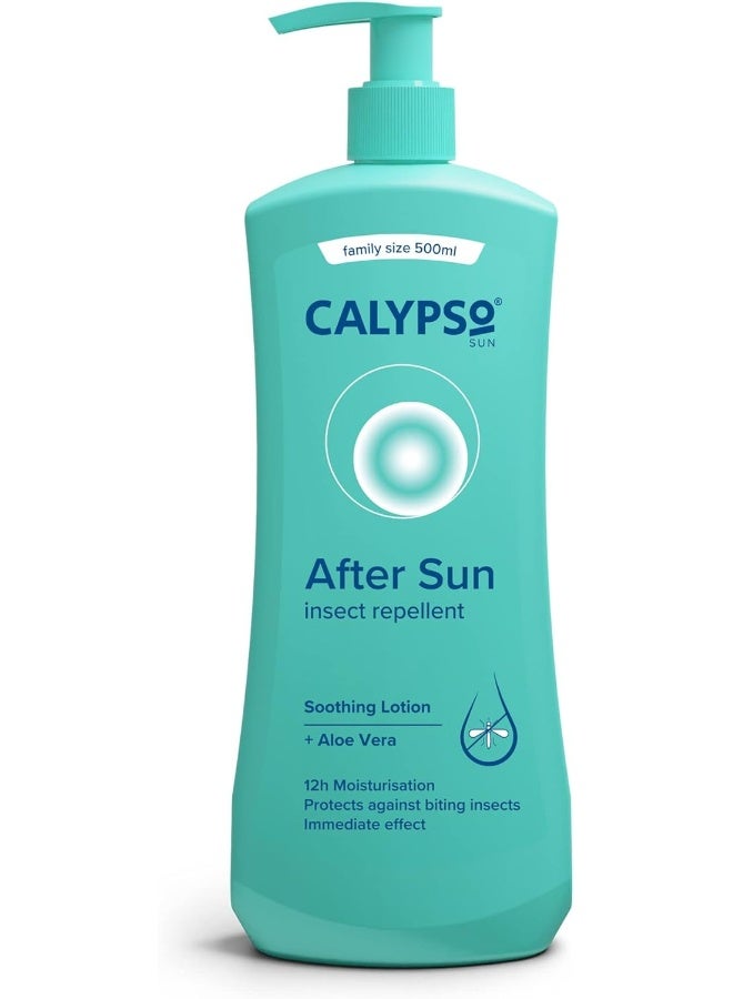 Calypso After Sun With Insect Repellent Moisturising Lotion 500 ml, Blue - Image 1