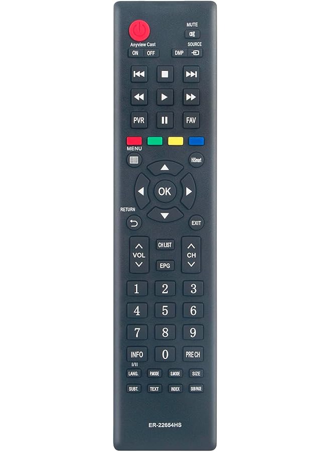 ELTRAZONE ER-22654HS Replacement Remote Control – Compatible with Hisense TVs LTDN40K220WCEU, LHD32K220WTEU, LTDN55K220WSEU, LTDN40K220WTEU, LHD32K220WCEU | Easy Setup, Durable Design - Image 1