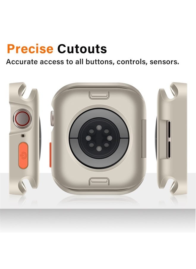 Amizee - Rugged Case Compatible with Apple Watch Case Series 8/7 41mm Series 6/SE/5/4 40mm, Soft TPU Shockproof Bumper Drop Proof Protective Cover Compatible with iWatch - Starlight - Image 1
