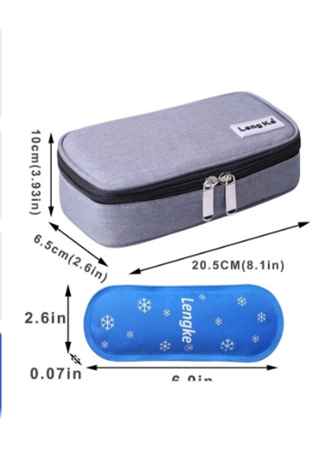 Insulin Cooler Travel Case - Insulated Travel Bag for Diabetic Insulin Pen and Vials with 2 Cooling Ice Packs - Image 4
