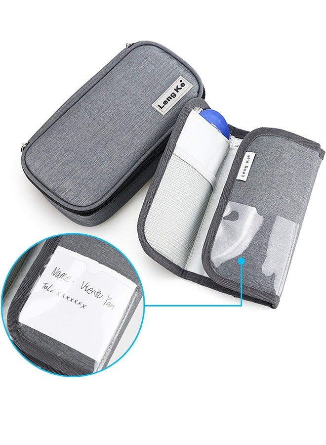 Insulin Cooler Travel Case - Insulated Travel Bag for Diabetic Insulin Pen and Vials with 2 Cooling Ice Packs - Image 5