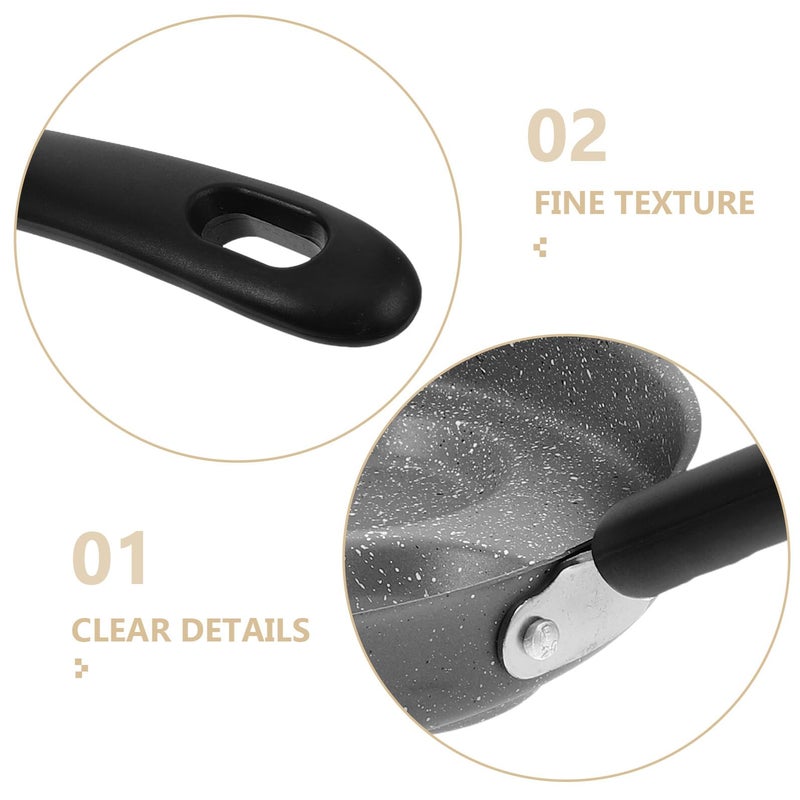 Nonstick 4 Hole Egg Frying Pan 24cm Divided Mini Breakfast Pan Gray - Image 4