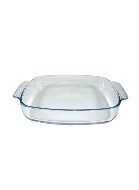 Curve Rectangular Deep Glass Baking Dish, 2.9 Lt Capacity, 33.9X22 Cm Diameter, 6.4 Cm Height - Clear