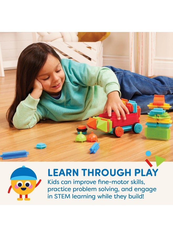 BATTAT Battat- Bristle Blocks- STEM Interlocking Building Blocks- 50 pc Playset- Developmental Toys for Toddlers & Kids- Basic Builder Bucket- 2 Years +  - Image 3