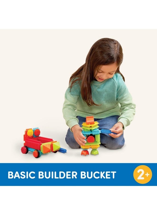 BATTAT Battat- Bristle Blocks- STEM Interlocking Building Blocks- 50 pc Playset- Developmental Toys for Toddlers & Kids- Basic Builder Bucket- 2 Years +  - Image 5