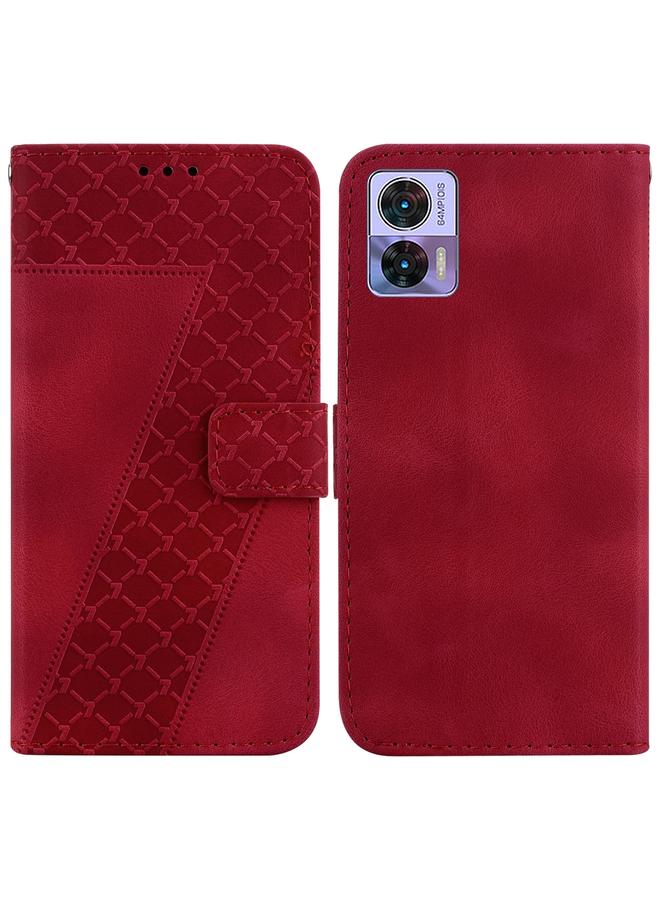 S-TOP Case For Motorola Edge 30 Neo Seven-shaped Embossed Leather Phone Case - Image 1