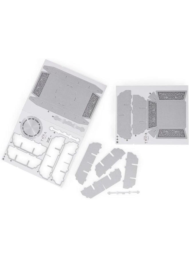 MARVEL مجموعة نموذج مطرقة ميوولنير مارفل 6069816 من 4D Build مع قاعدة 87 قطعة | ديكور مكتب ثور | ألعاب بناء | ألغاز ثلاثية الأبعاد للبالغين والمراهقين 12+ - Image 4