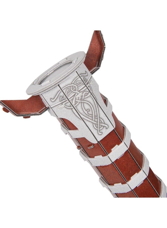 MARVEL مجموعة نموذج مطرقة ميوولنير مارفل 6069816 من 4D Build مع قاعدة 87 قطعة | ديكور مكتب ثور | ألعاب بناء | ألغاز ثلاثية الأبعاد للبالغين والمراهقين 12+ - Image 3