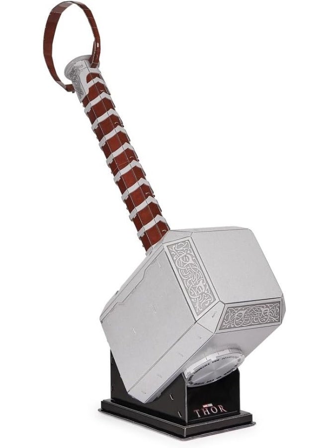 MARVEL مجموعة نموذج مطرقة ميوولنير مارفل 6069816 من 4D Build مع قاعدة 87 قطعة | ديكور مكتب ثور | ألعاب بناء | ألغاز ثلاثية الأبعاد للبالغين والمراهقين 12+ - Image 1