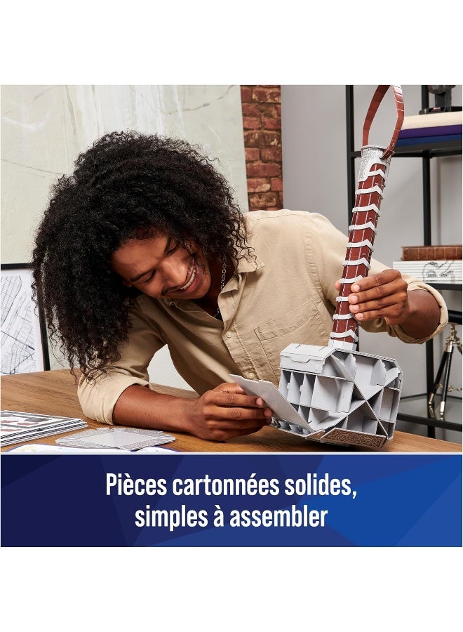 MARVEL مجموعة نموذج مطرقة ميوولنير مارفل 6069816 من 4D Build مع قاعدة 87 قطعة | ديكور مكتب ثور | ألعاب بناء | ألغاز ثلاثية الأبعاد للبالغين والمراهقين 12+ - Image 2