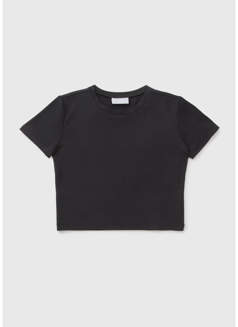 Matalan Girls Black Sculpt T-Shirt