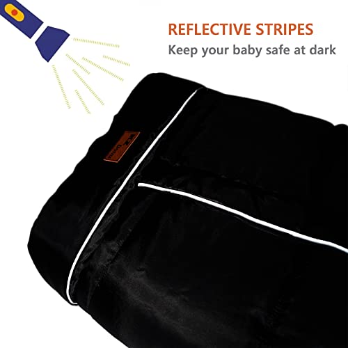 KZ Dotnz Winter Warm Stroller Footmuff, Waterproof Baby Bunting Bag with Centre and Bottom Open for Easy in and Out, Universal Fit All Strollers, Pram - Image 5