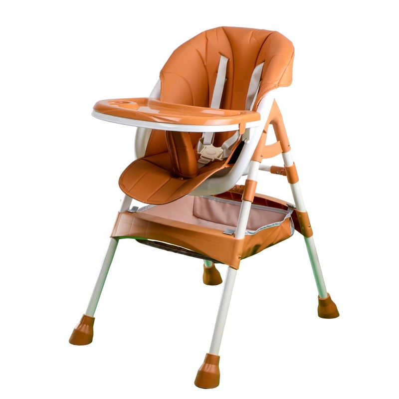 Feeding Dining Leather Brown Chair 2 Levels - E-300 - Image 1