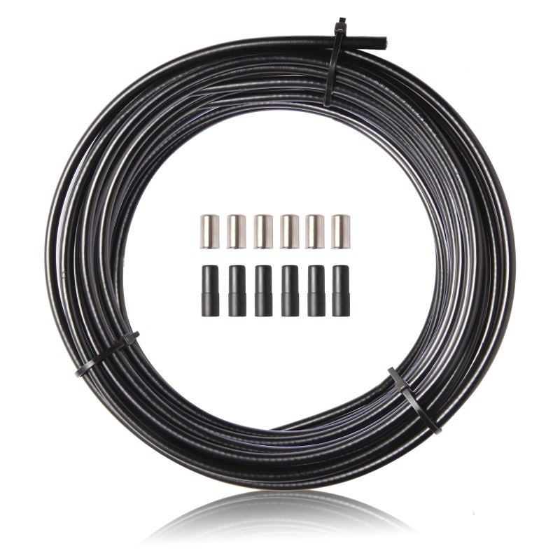 Gionfe Brake Cable Housing,Lined Bicycle/Bike Brake Cable Housing,Bicycle Brake Cable Housing,Bicycle Brake Cable Gear Wires Bikes Replacement Accessory for Mountain Road Bike, 5mm 3 Meters (Black) - Image 1