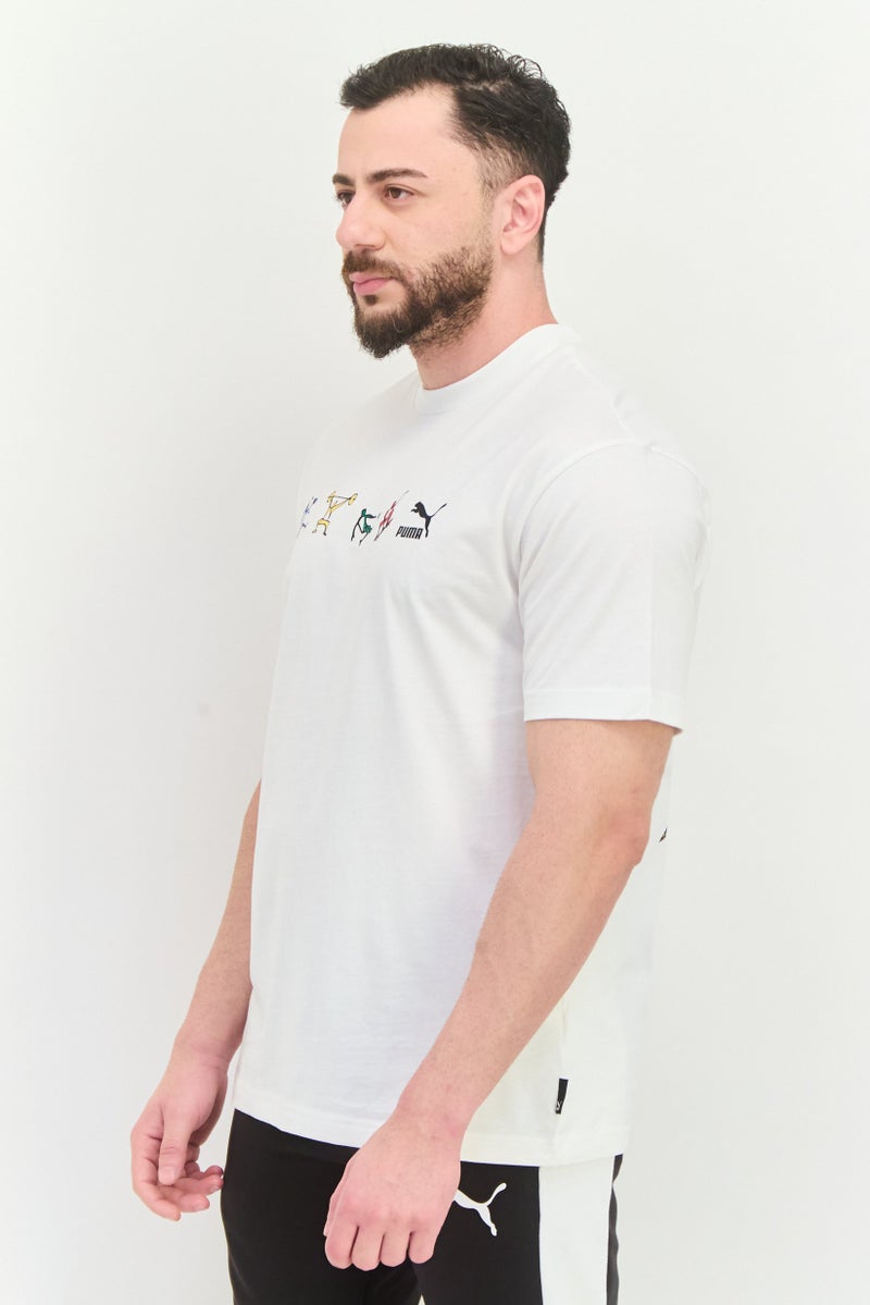 PUMA Men Relaxed Fit Short Sleeve Outdoor T-Shirts, White - Image 2
