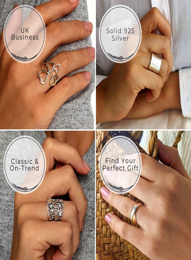 Silverly Sterling Silver Spiral Filigree Statement Ring for Women - Wide Band With Scrollwork - Baroque-Style Ornate Scroll Openwork 925 Silver Ring - Intricate Lace-Like Swirl Design - Image 5