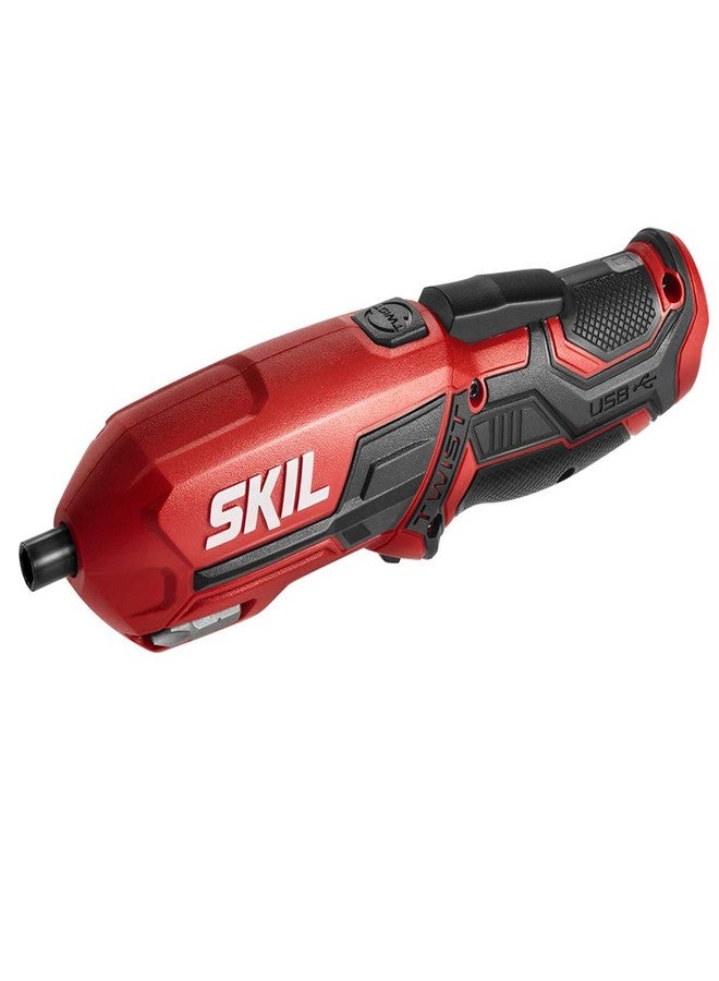 SKIL 4V Pivot Grip Rechargeable Cordless Screwdriver, Includes 9pcs Bit, 1pc Bit Holder, USB Charging Cable - SD561802 - Image 2