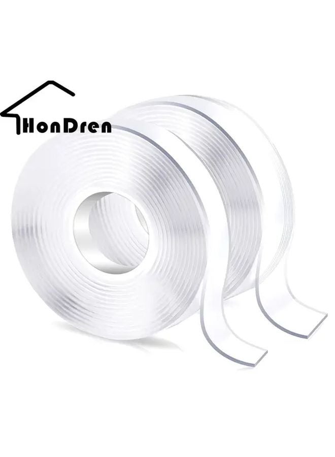 شريط لاصق مزدوج الجوانب نانو بعرض 1.18 بوصة وطول 3 أمتار، قابل للإزالة وشفاف للتثبيت - Image 2